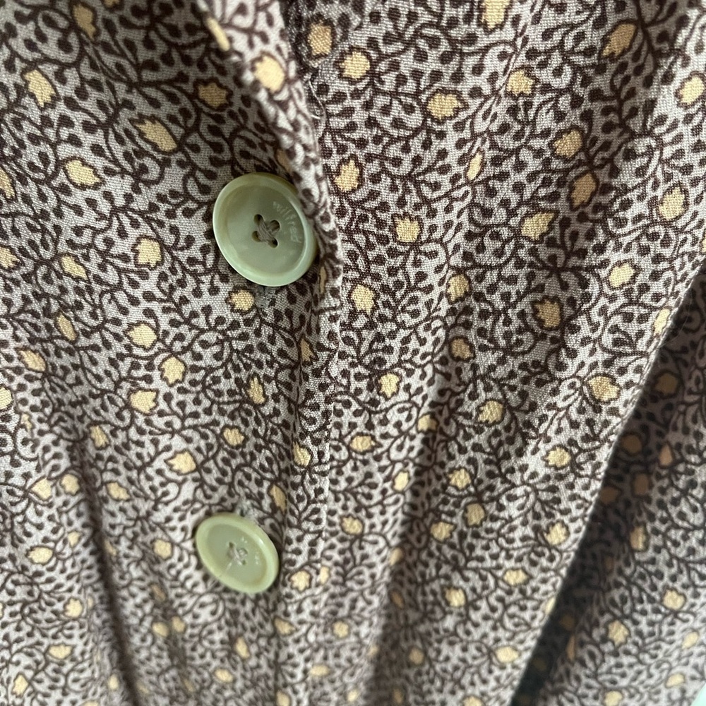 Wilfred Aritzia floral button shirt mini dress M - Picture 4 of 4